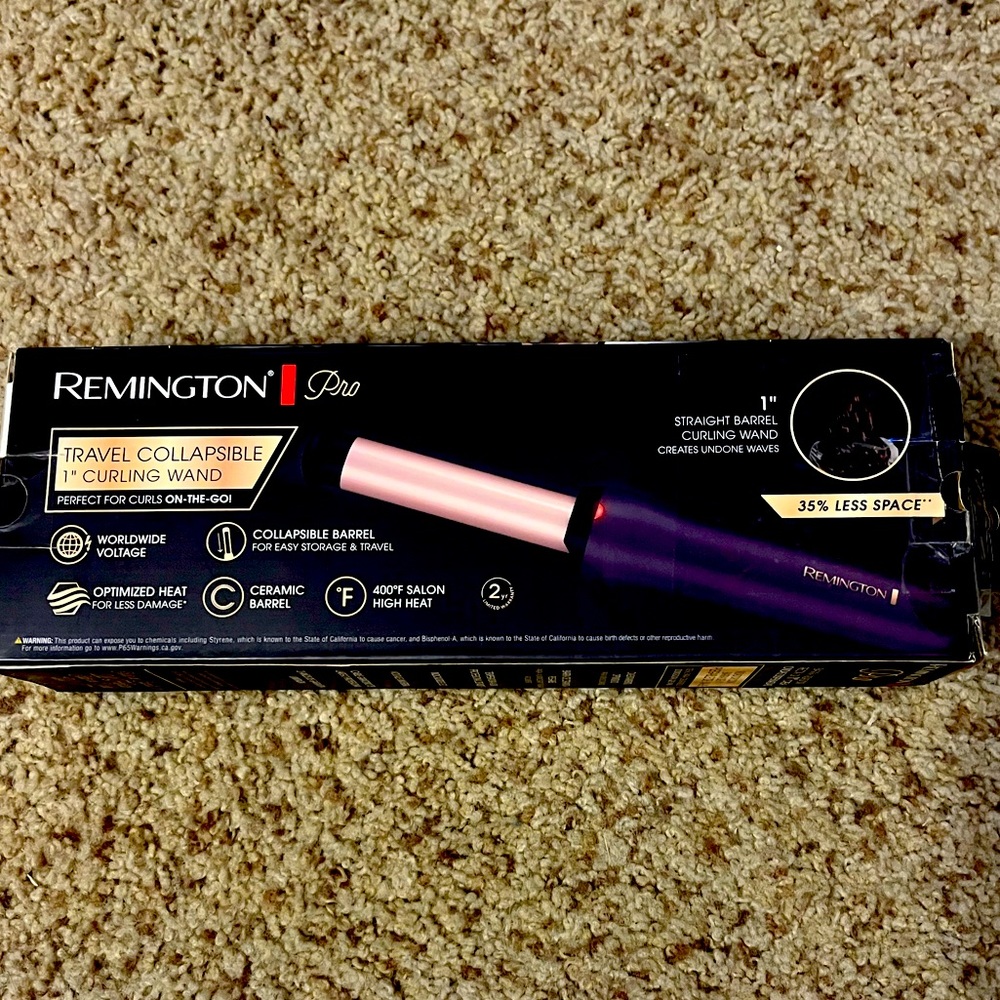 Remington Travel Curling Iron / Wand Open Box